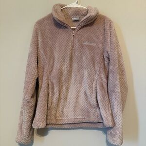 Columbia Purple Sherpa Fleece Soft Warm Pockets Quilted Women’s Pullover